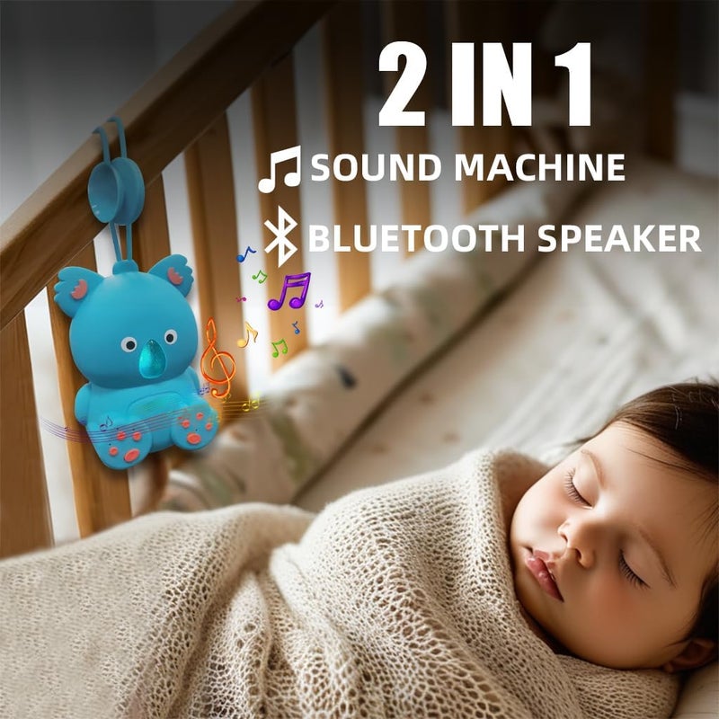 Junificent Baby White Noise Machine with Bluetooth Speaker & Timer | Portable Infant Sleep Aid, Sleeping Music Soothing Sounds for Nursery, Travel, Crib & On-The-Go - Image 2